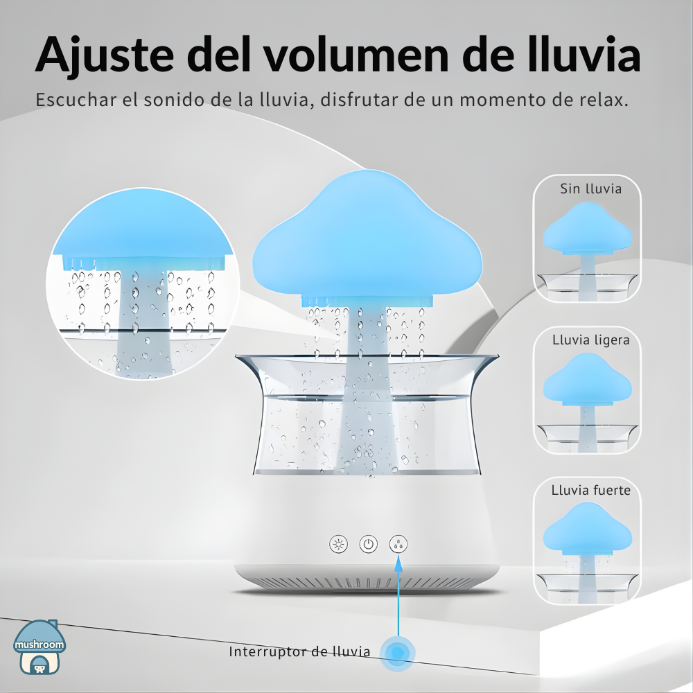 CloudRain™ – Humidificador Efecto Lluvia 3 en 1