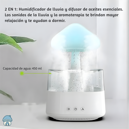 CloudRain™ – Humidificador Efecto Lluvia 3 en 1