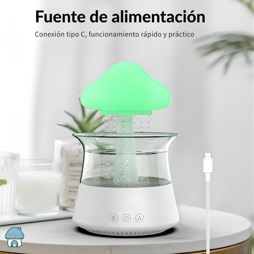 CloudRain™ – Humidificador Efecto Lluvia 3 en 1